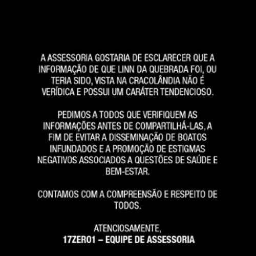 Redes Sociais / @linndaquebrada