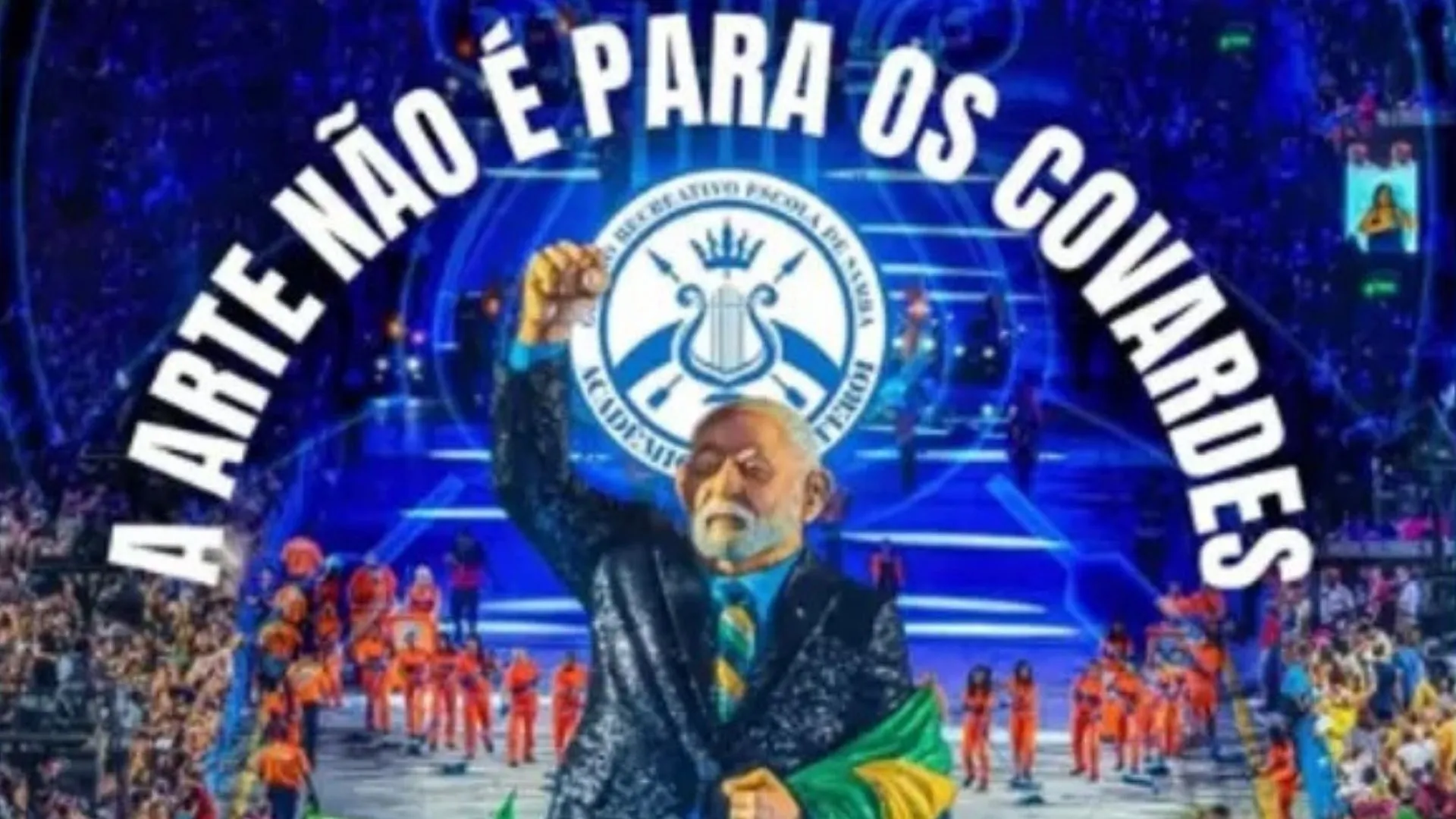 'Arte não é para covardes', diz Janja após queda da escola que homenageou Lula