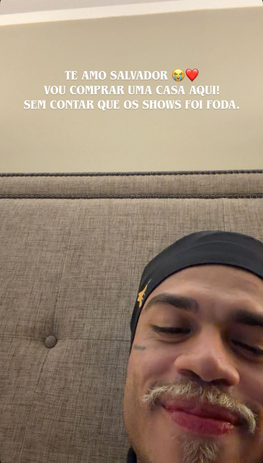 Apesar do susto, MC Cabelinho se declara para Salvador | Foto: @mccabelinho/Instagram