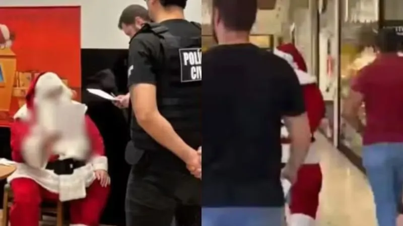 Imagem de suspeito sendo preso 