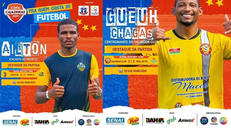 Ailton e Gueuh Chagas são os destaques da última rodada da Copa Cajazeiras