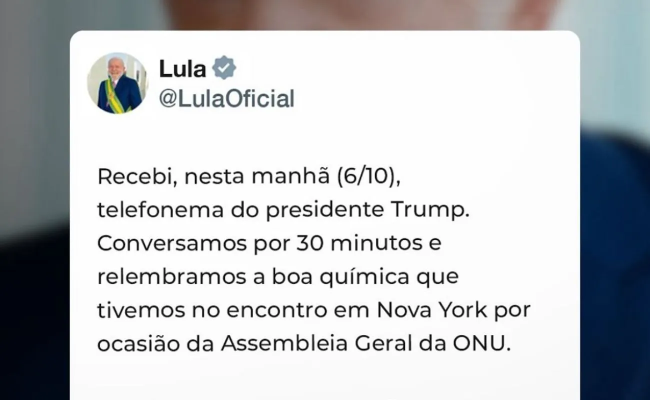Ligação: Lula e Trump acertam encontro presencial e retomam diálogo direto 