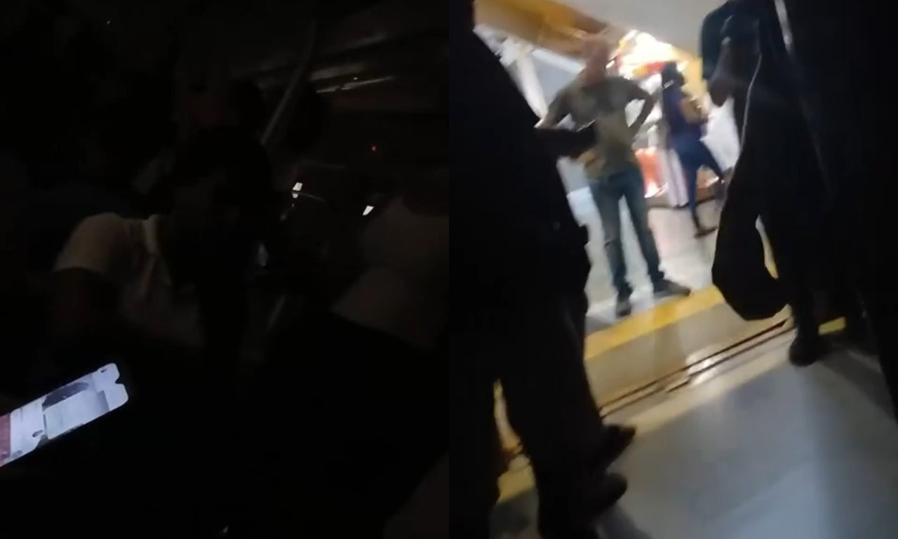 Vagão de metrô fica sem luz após descuido de operador. Foto: Leitor Aratu On