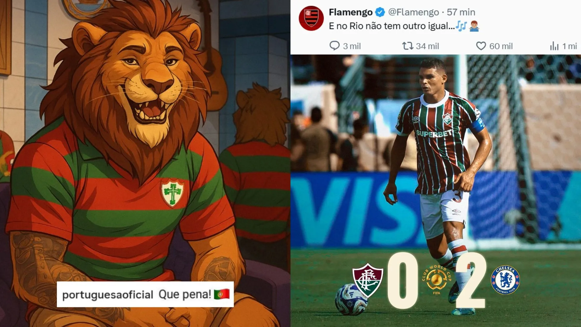 Flamengo e Portuguesa zoam Fluminense após derrota no Mundial