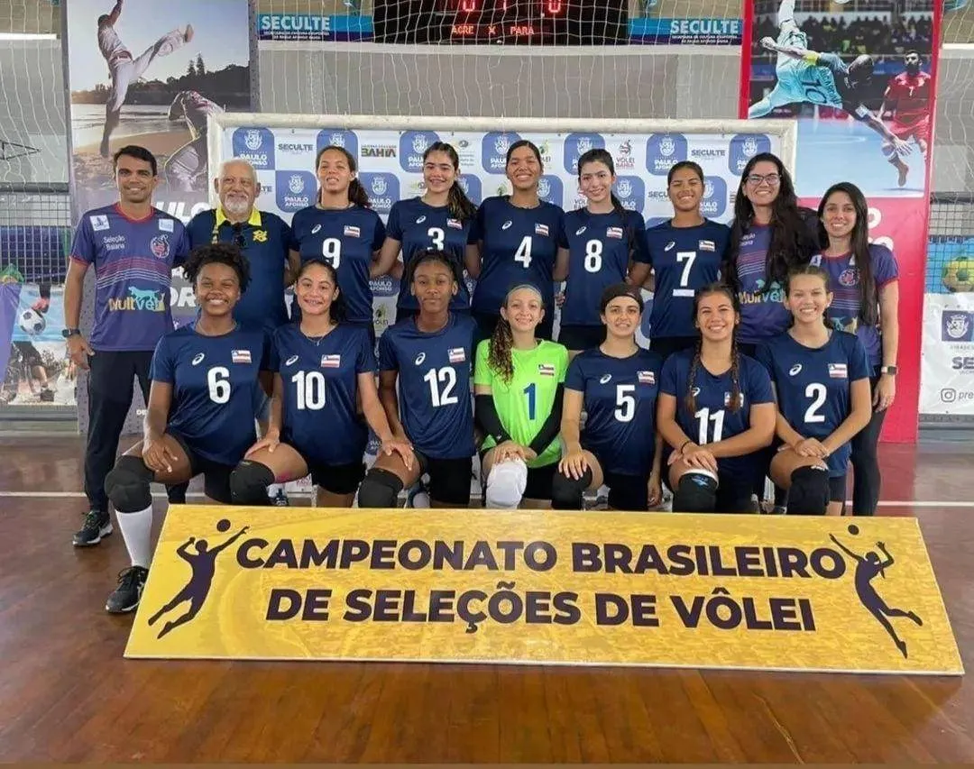 Após primeira vitória, Seleção Baiana de Vôlei vence mais uma e lidera Brasileiro sub-18