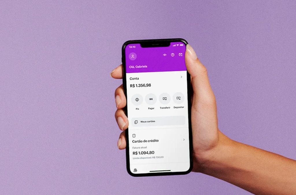 Dentro os principais problemas relatados estão o acesso ao app da Nubank e o uso do PIX.Foto: Divulgação/Nubank