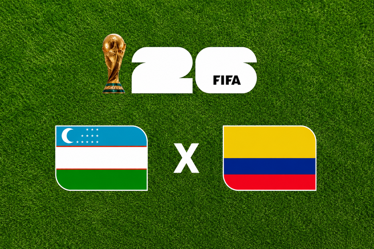 Uzbequist&atilde;o encara a Col&ocirc;mbia, confronto que marca a estreia do Grupo K da Copa do Mundo de 2026. Foto: Reprodu&ccedil;&atilde;o
