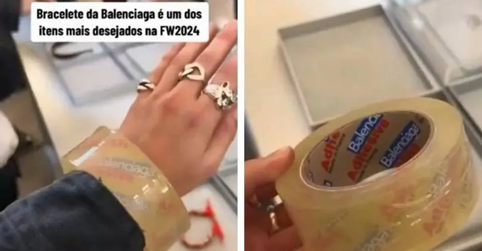 Grife espanhola lança bracelete que imita fita adesiva e peça viraliza nas redes sociais