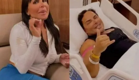 Gretchen e marido se internam juntos para passar por mesma cirurgia plástica