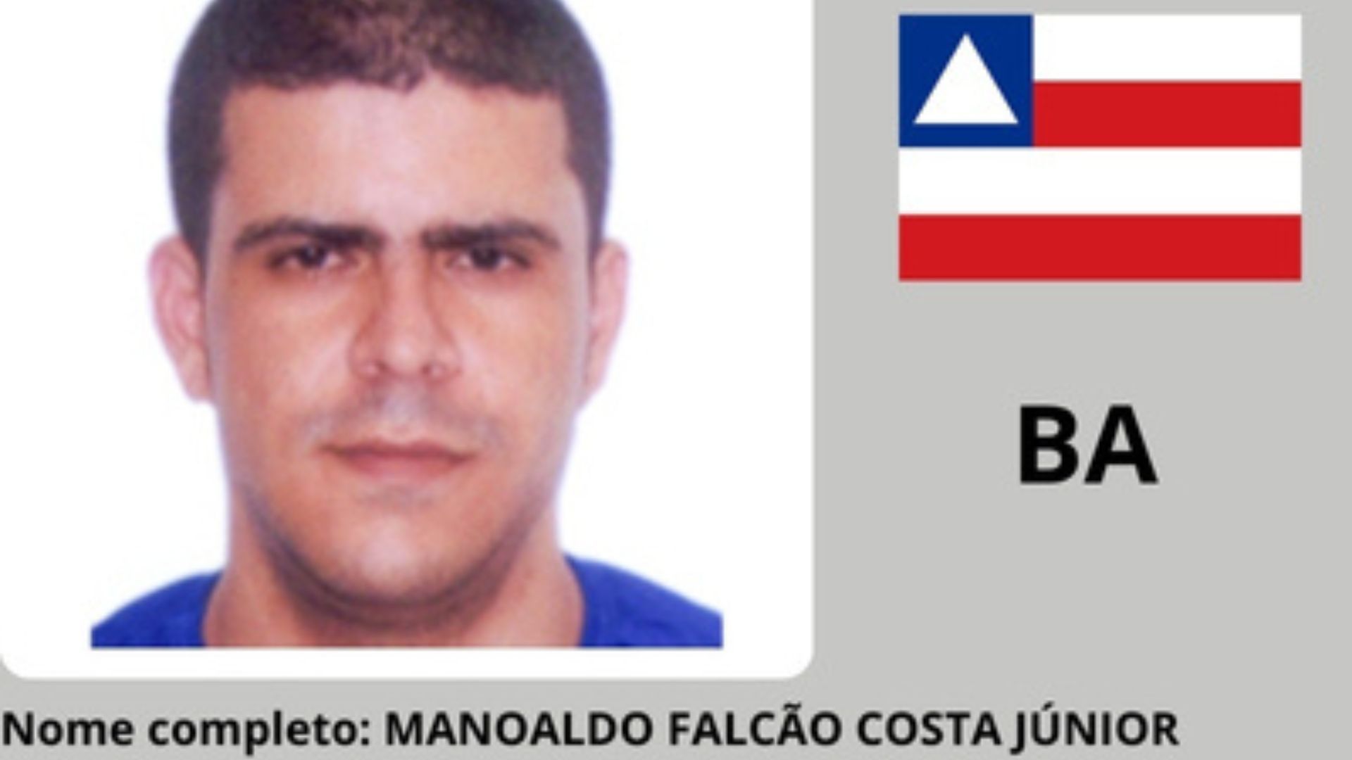 Junto com Bolota, Manoaldo Falcão Costa Júnior, conhecido como Gordo Paloso, também ficou entre os procurados pela Polícia Civil. | Foto: Gov