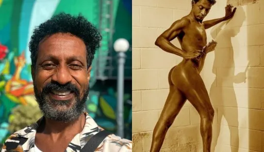 Ator Luis Miranda posta foto pelado e usando salto em comemoração a aniversário de 52 anos