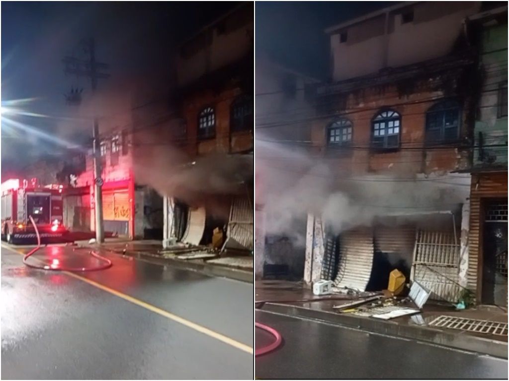 Até o momento não há informações sobre o que causou o incêndio ou mesmo a dimensão dos danos causados nos produtos. Foto: Leitor/Aratu On