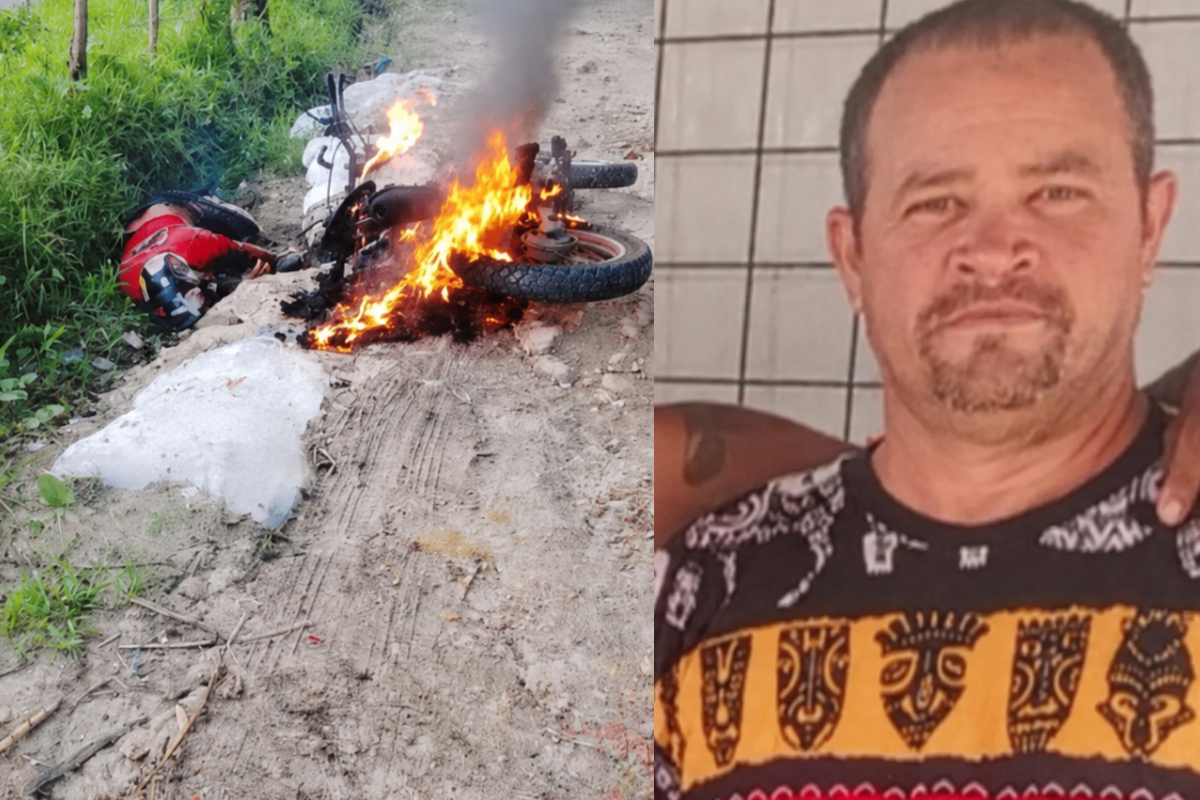 Homem &eacute; morto a tiros e tem corpo incendiado no Rec&ocirc;ncavo Baiano. | Foto: Reprodu&ccedil;&atilde;o Redes Sociais 