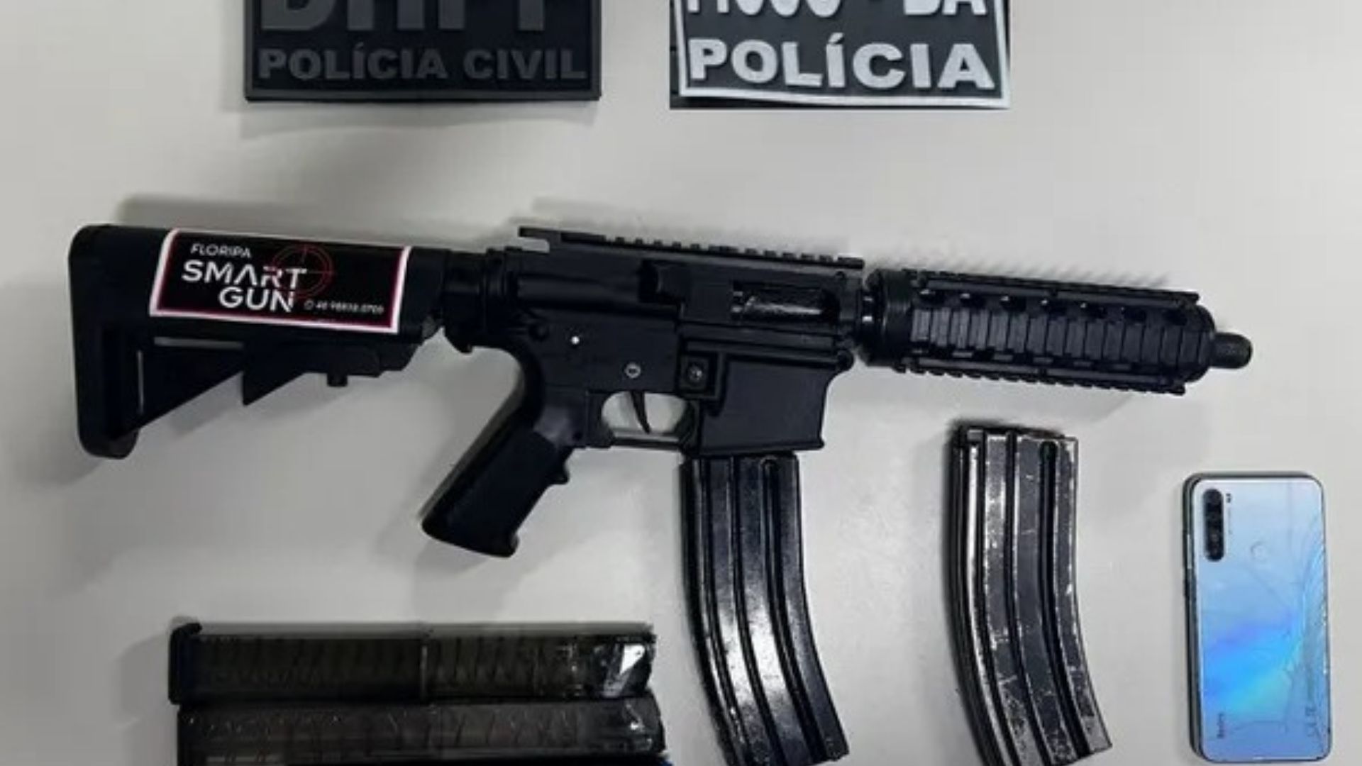 Fuzil apreendido com motorista no ferry