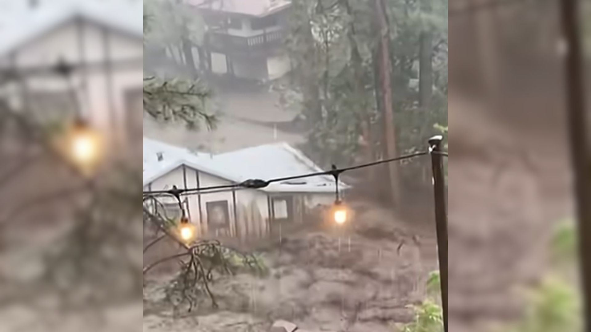 Casa foi arrastada no Novo México, EUA | Imagem: reprodução/vídeo