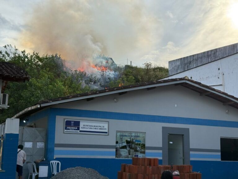  inc&ecirc;ndio atinge &aacute;rea de vegeta&ccedil;&atilde;o durante ato pol&iacute;tico na Bahia. | Foto: Blog do Marcos Frahm