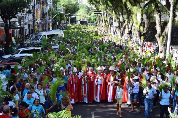 Centro de Salvador recebe prociss&atilde;o do Domingo de Ramos.Foto: Divulga&ccedil;&atilde;o | Arquidiocese Salvador