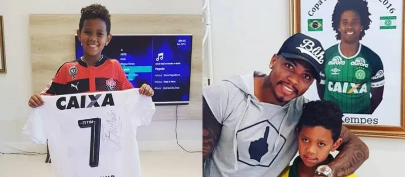 SOLIDÁRIO: Marinho faz visita ao filho de Kempes e viúva do jogador da Chape agradece: ?Ser humano incrível?