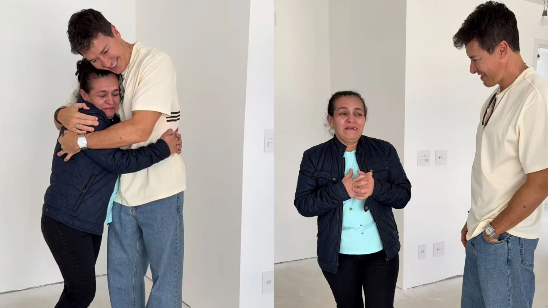 Rodrigo Faro dá apartamento a funcionária: 'Faz parte da família'