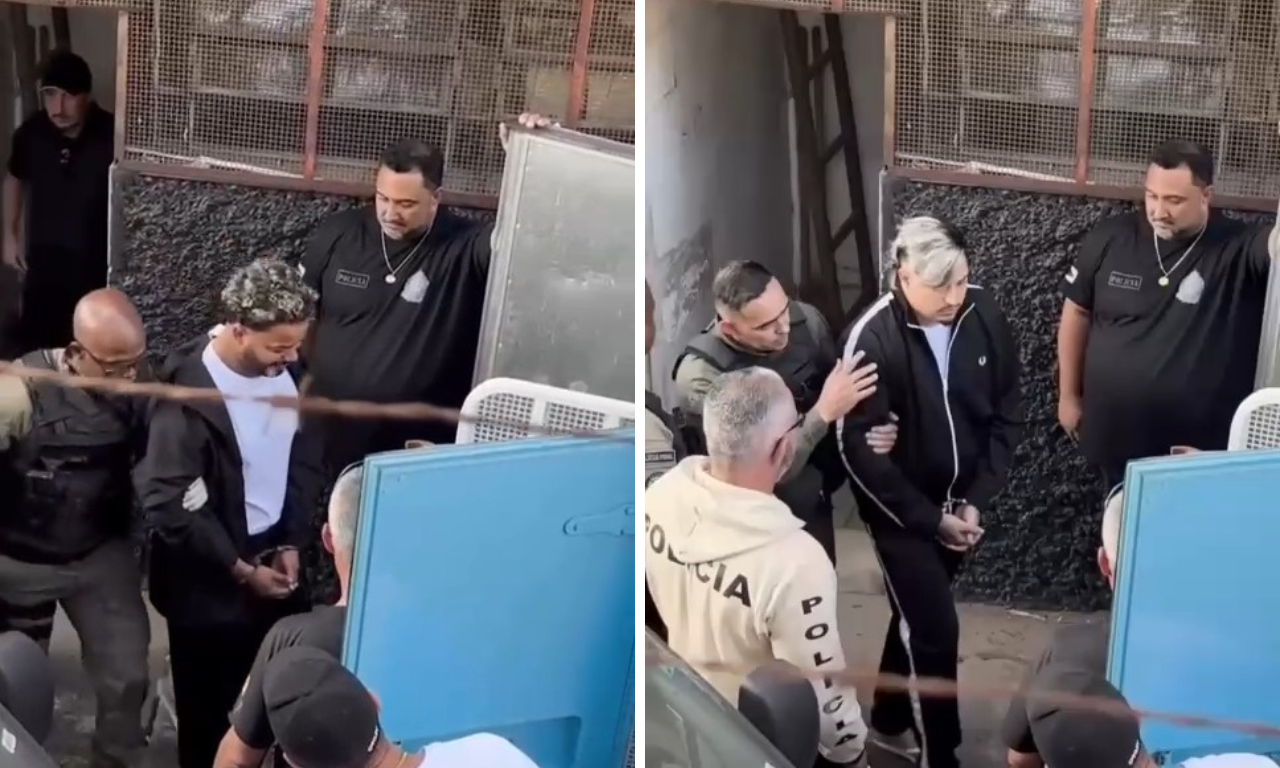 Hytalo Santos chora ao ser transferido de presídio com o marido.Foto: Reprodução | Léo Dias