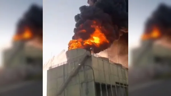 Incêndio atingiu empresa no Polo Petroquímico de Camaçari | Imagem: reprodução/vídeo