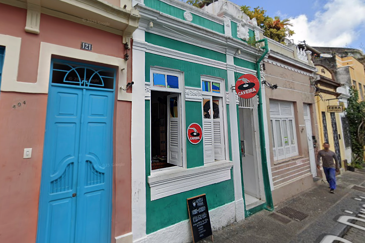 Onde comprar discos de vinil em Salvador: Caveira Discos. Foto: Google Street View
