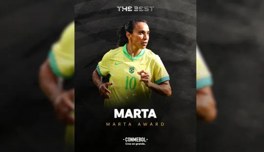 Marta ganha inédito 'Prêmio Marta' por gol mais bonito de 2024