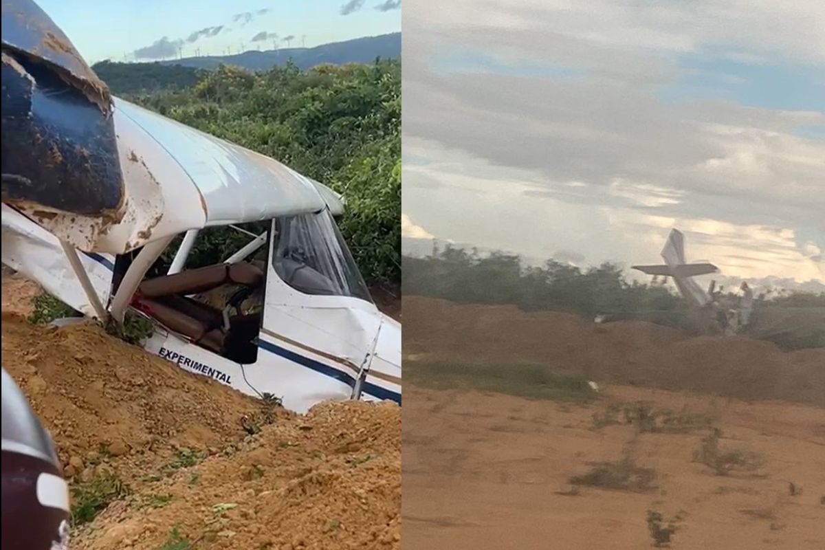 Avi&atilde;o Cai Em Zona Rural Na  Bahia. | Foto: reprodu&ccedil;&atilde;o rede social 