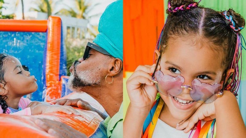 Brown se declara para Maria Madah no aniversário de 4 anos.   /   Foto: Rede Social Carlinhos Brown