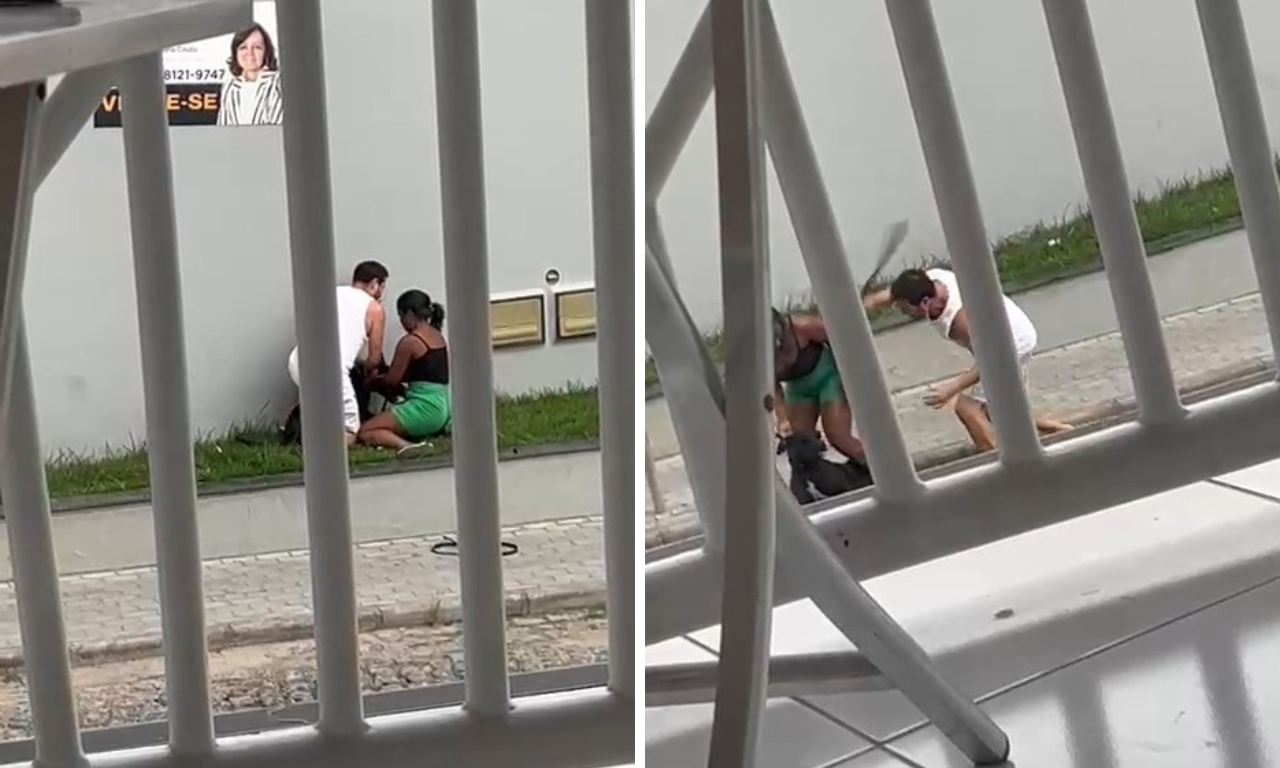 V&Iacute;DEO: mulher &eacute; agredida ap&oacute;s briga entre c&atilde;es na Bahia.Foto: Reprodu&ccedil;&atilde;o
