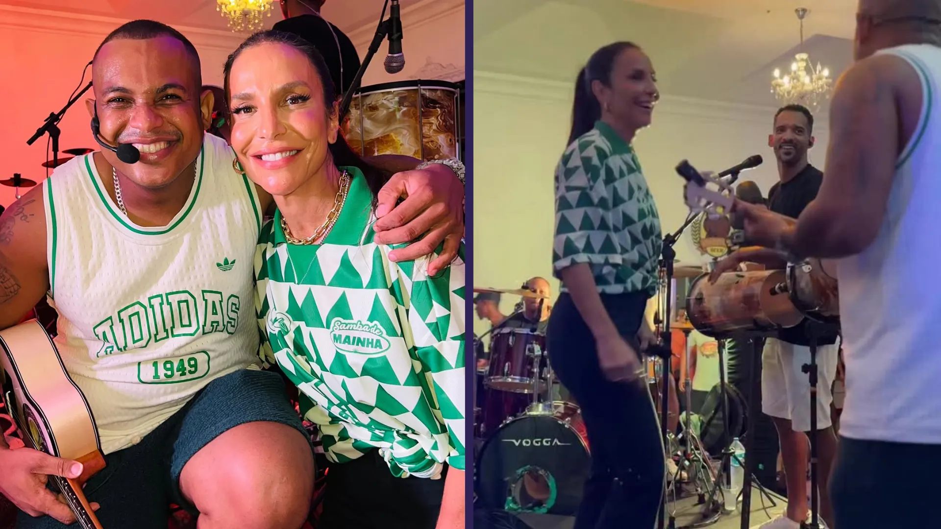 Ivete Sangalo aparece de surpresa em roda de samba em Salvador; veja vídeo