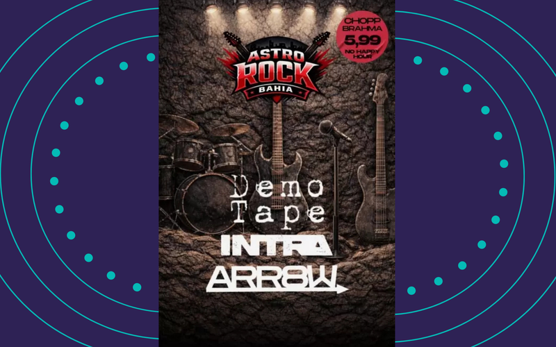 O Astro Rock Bahia é um evento dedicado ao rock autoral baiano que acontece neste domingo, 22 de fevereiro de 2026, em Salvador/Foto: Divulgação