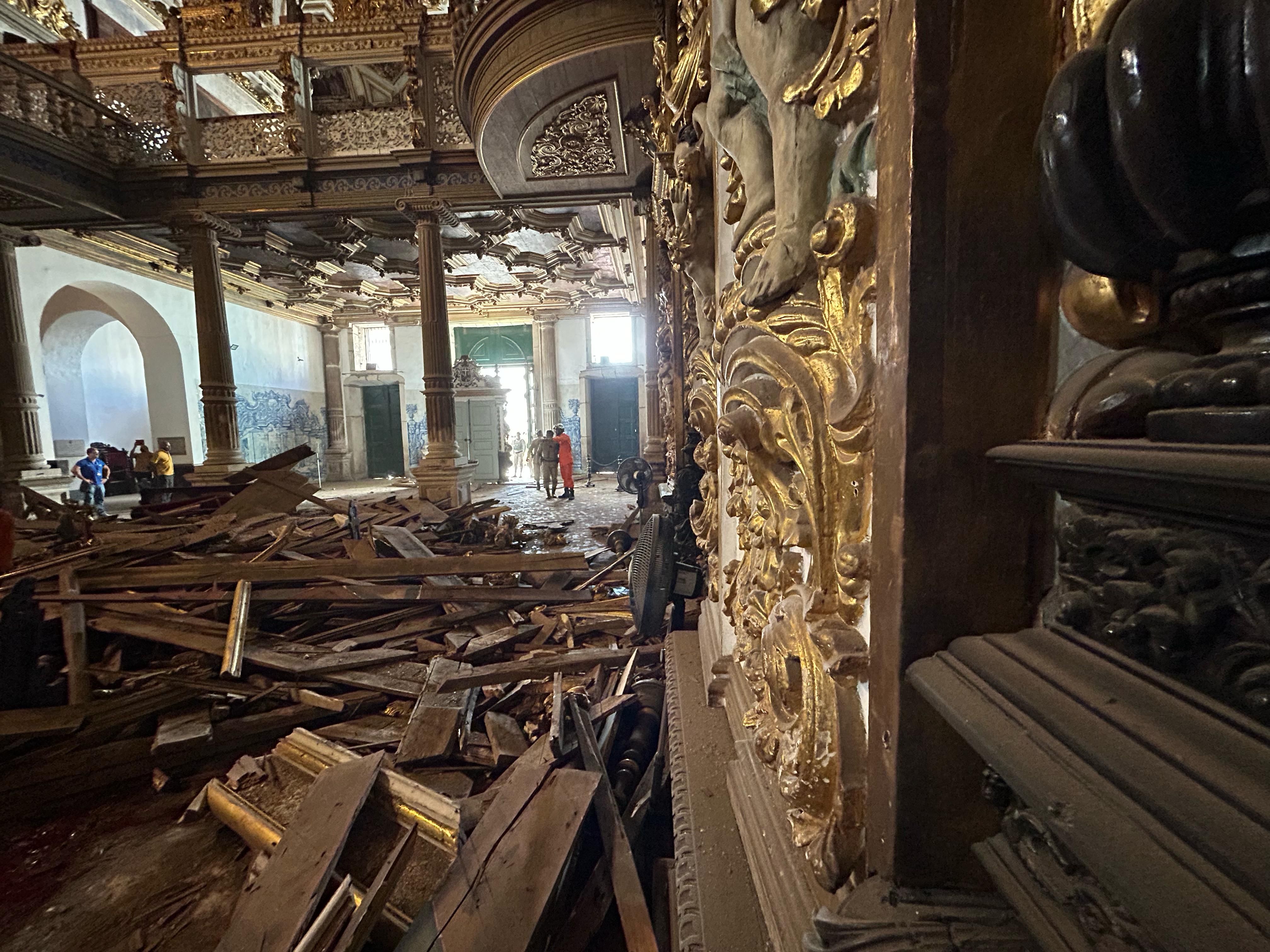 Pelourinho tem shows cancelados após acidente em igreja.Foto: TV Aratu