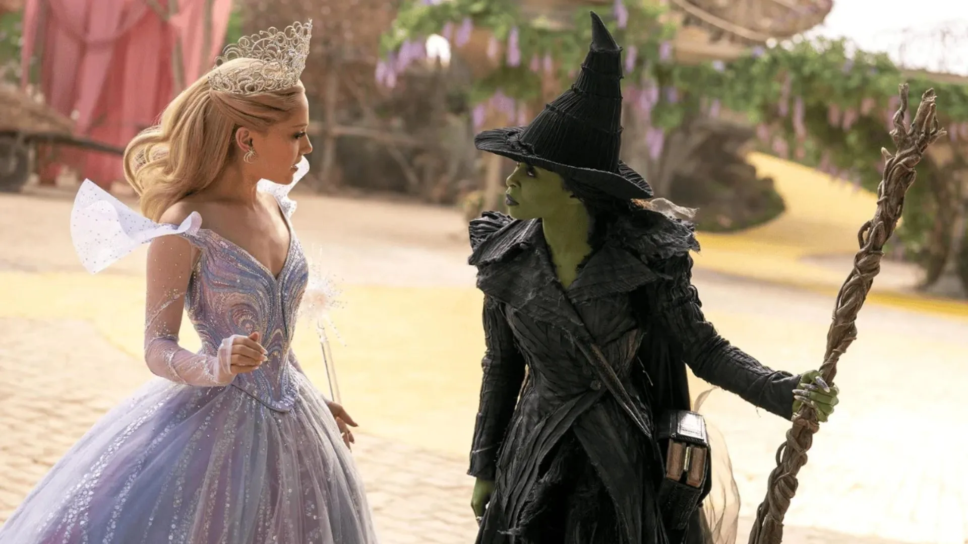 Cynthia Erivo como a bruca Elphaba em "Wicked: Parte 2'