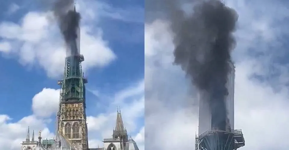 Incêndio atinge Catedral de Notre-Dame de Rouen, na França; veja vídeo