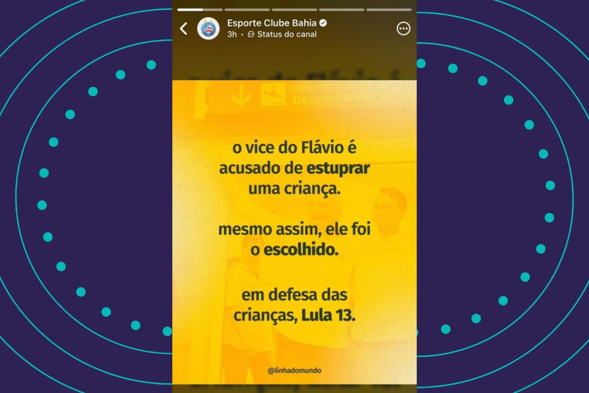 Publicação/ Ec Bahia. Foto: Reprodução WhatsApp