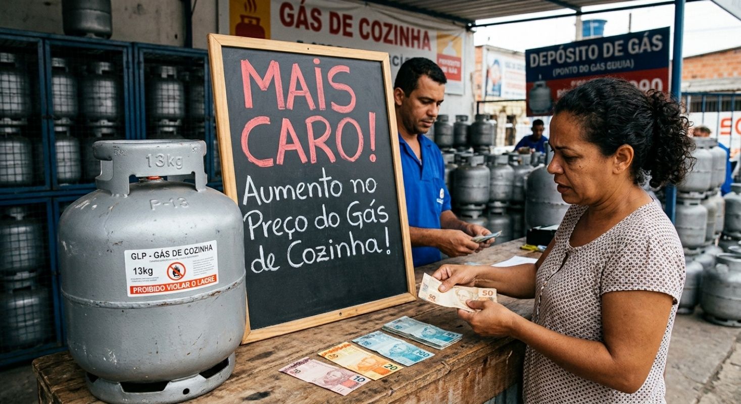  Confira valor do aumento no pre&ccedil;o do botij&atilde;o de g&aacute;s na Bahia. Foto: Imagem gerada por IA.