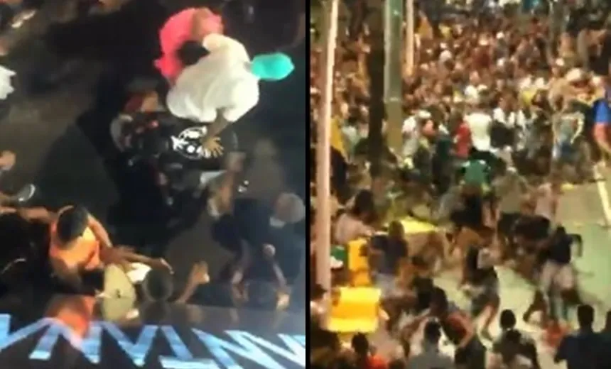 “Pau quebrou”: vídeos mostram confusão durante o “Pipoco”, na Barra; assista