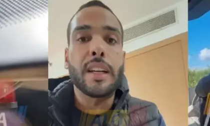 O passageiro Tiago, apresentou sua versão sobre o episódio após a repercussão do caso. Em vídeo enviado ao programa Alô Juca, ele confirmou que puxou a camisa do condutor durante a discussão. | Reprodução: Alô Juca