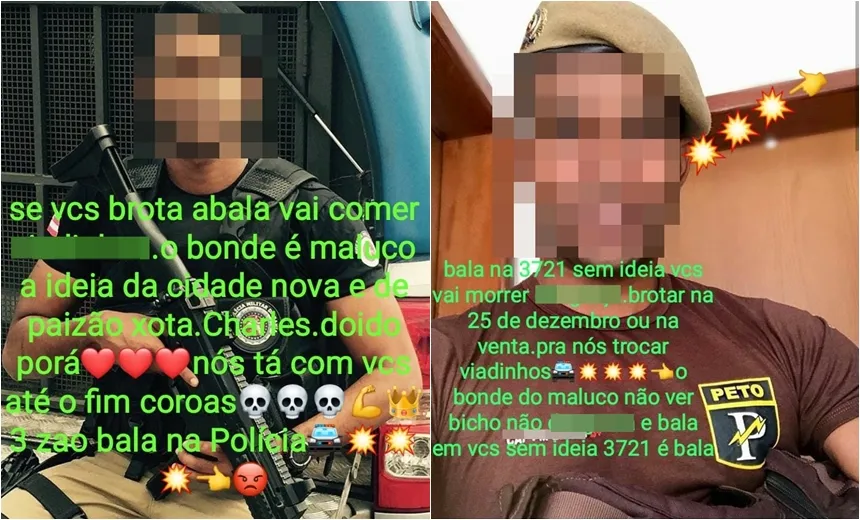 BDM ameaça oficial da PM que atua na Cidade Nova pelas redes; “é bala, sem ideia”