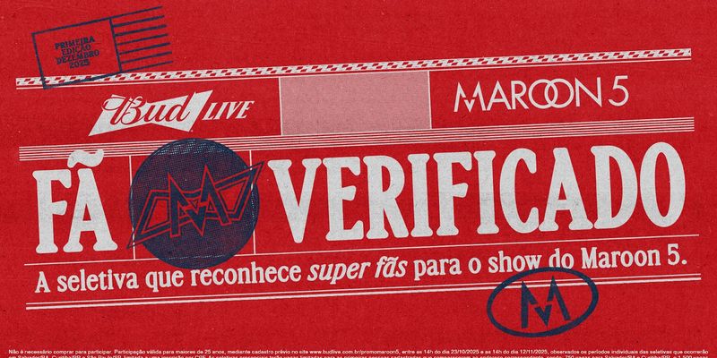 A apresentação faz parte da nova plataforma global de música da Budweiser, a Bud Live, e será exclusiva para 3 mil fãs selecionados/Foto: Divulgação/Bud Live