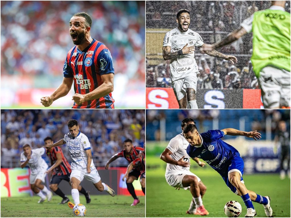 Bahia x Ceará e CSA x Confiança serão as semifinais da Copa do Nordeste 2025. Fotos: Instagram