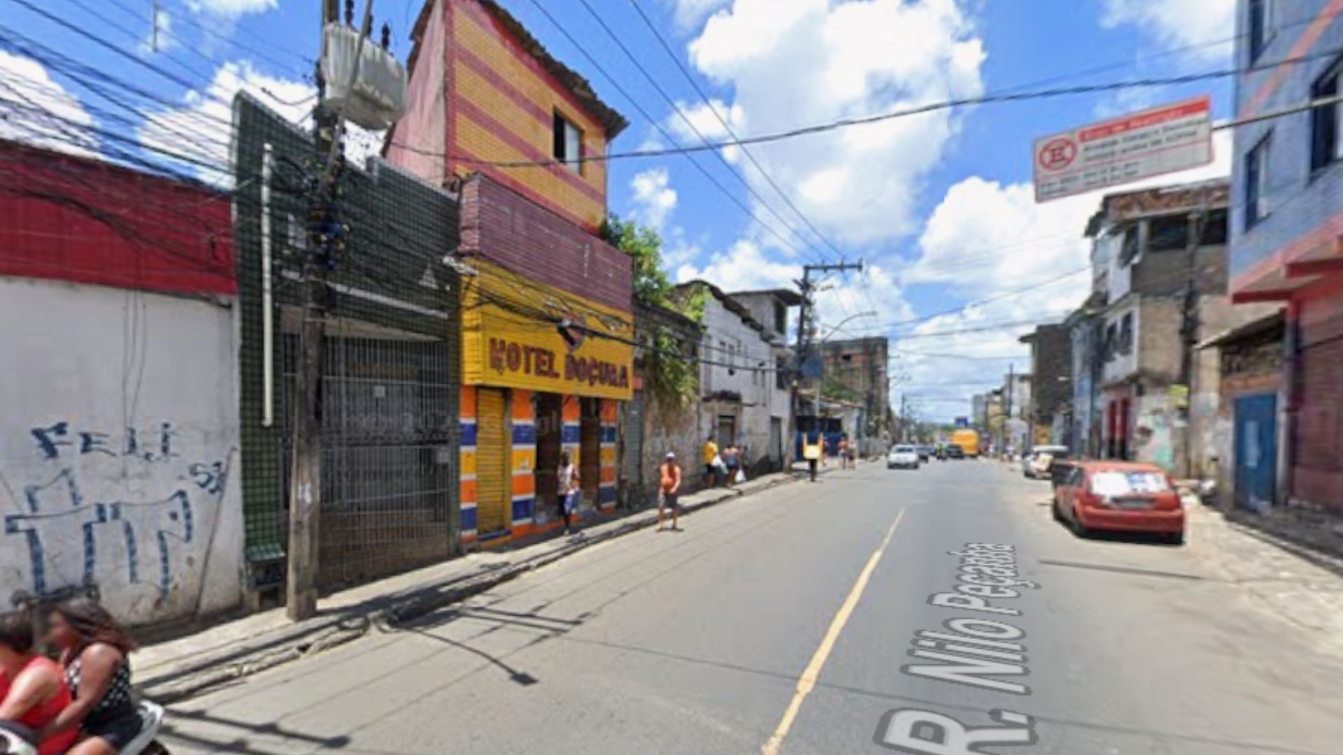 Incêndio em hotel no bairro da Calçada. Foto: Google Street View