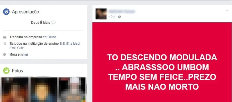 “PRESO, MAS NÃO MORTO”: Suspeito de tráfico de drogas é preso no RS e manda recado no Facebook