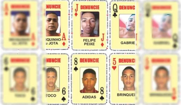 "Jota", "Brinquedo" e "Adidas": matadores entram para o Baralho do Crime da SSP; veja detalhes 