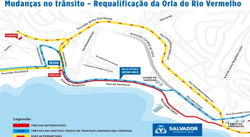 Alterações no trânsito do Rio Vermelho provocam mudanças em 50 linhas de ônibus