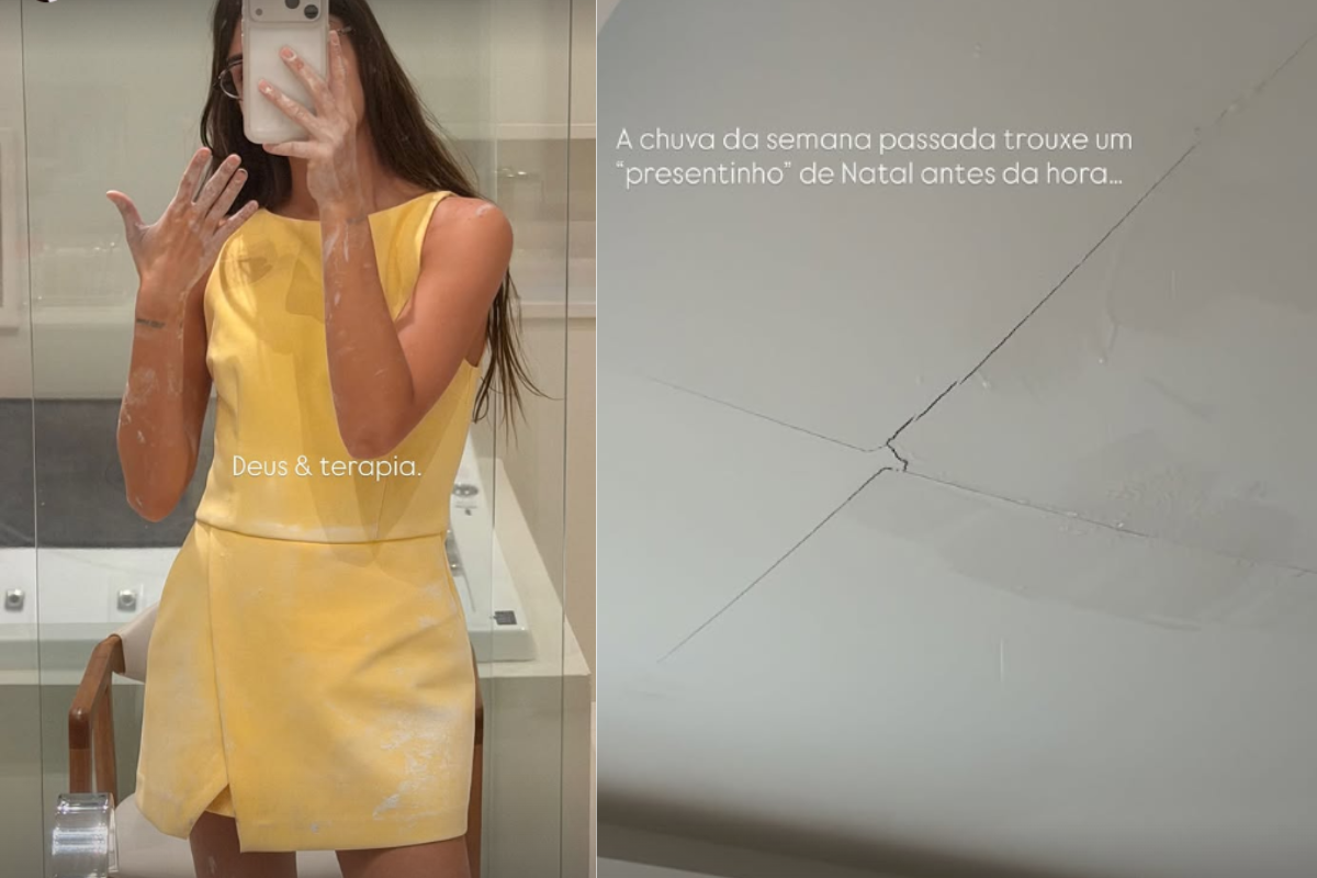 Teto Desaba Na Casa Da M&atilde;e De Helena, Filha Do Jogador Neymar. | Foto: Reprodu&ccedil;&atilde;o Rede Social 