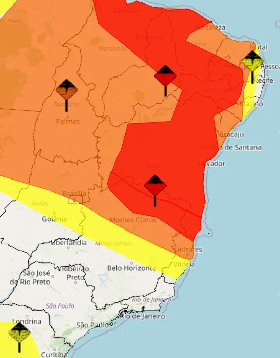 Alertas De Chuva Emitidos Pelo Inmet Neste Sábado 28 Crédito Reprodução