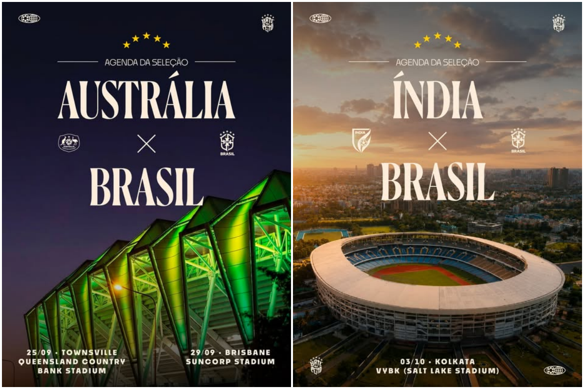 Nesta reta final de 2026, a Sele&ccedil;&atilde;o Brasileira fechou tr&ecirc;s compromissos ap&oacute;s a Copa do Mundo; confira quem o Brasil enfrenta nos primeiros amistosos; Foto: CBF