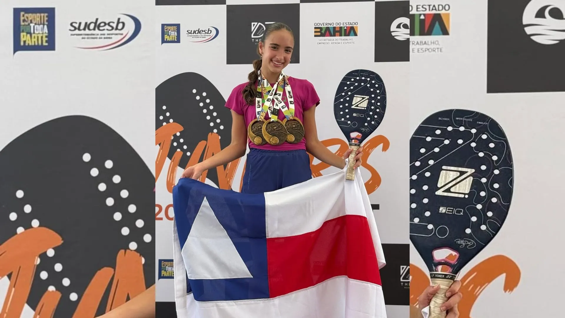 Baiana de 12 anos será a primeira do estado no Pan-Americano de Beach Tennis